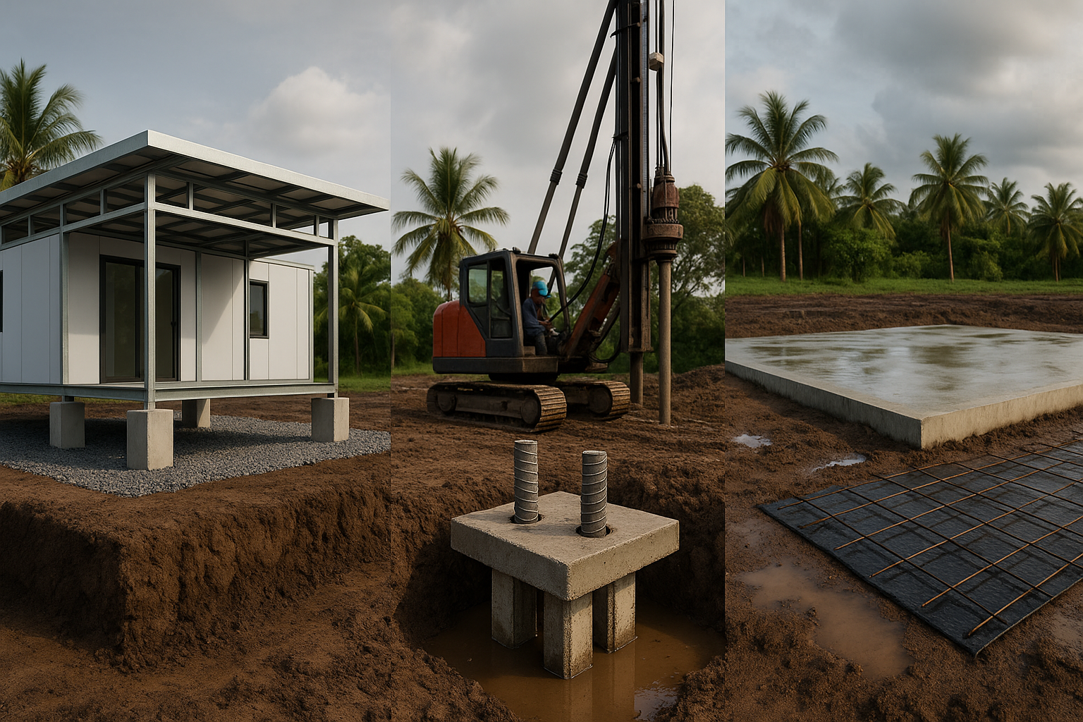 ฐานรากบ้านน็อคดาวน์